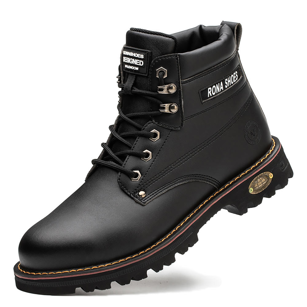 Safety Boots Steel Toe Cap Boots Work Boots Comfortable Lightweight and Stylish Men s Women s and Ladies Waterproof Black Rona Shoes